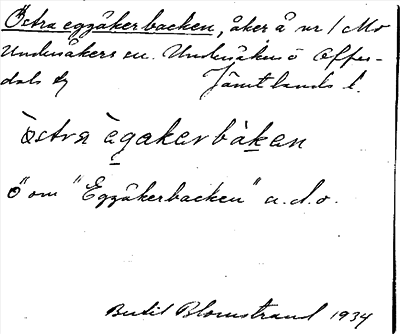 Bild på arkivkortet för arkivposten Östra eggåkerbacken