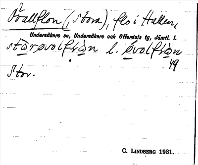 Bild på arkivkortet för arkivposten Övallflon