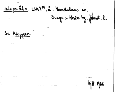 Bild på arkivkortet för arkivposten alepa åhn, se Aloppan