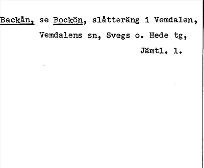 Bild på arkivkortet för arkivposten Backån, se Bockön