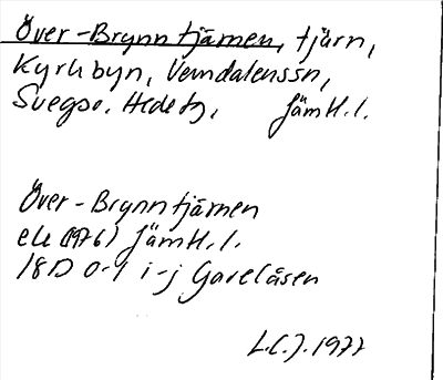Bild på arkivkortet för arkivposten Över-Brynntjärnen