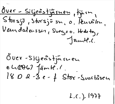Bild på arkivkortet för arkivposten Över-Siljeåstjärnen