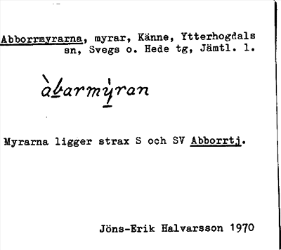 Bild på arkivkortet för arkivposten Abborrmyrarna