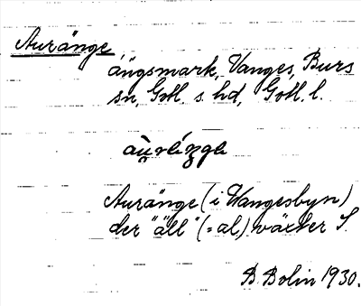 Bild på arkivkortet för arkivposten Auränge