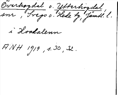 Bild på arkivkortet för arkivposten Överhogdal o. Ytterhogdal