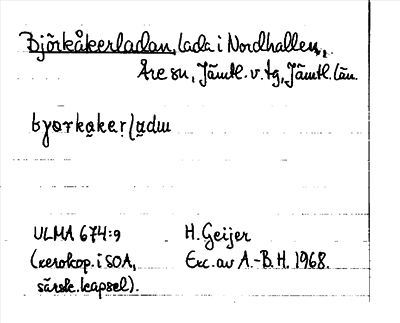 Bild på arkivkortet för arkivposten Björkåkerladan