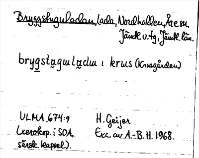 Bild på arkivkortet för arkivposten Bryggstuguladan