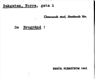 Bild på arkivkortet för arkivposten Bakgatan, Norra, se Brogränd