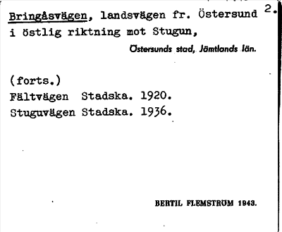 Bild på arkivkortet för arkivposten Bringåsvägen