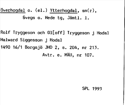 Bild på arkivkortet för arkivposten Överhogdal o. (el.) Ytterhogdal