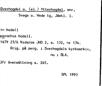 Bild på arkivkortet för arkivposten Överhogdal o. (el.) Ytterhogdal