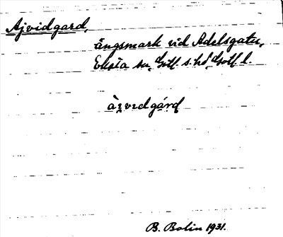 Bild på arkivkortet för arkivposten Ajvidgard
