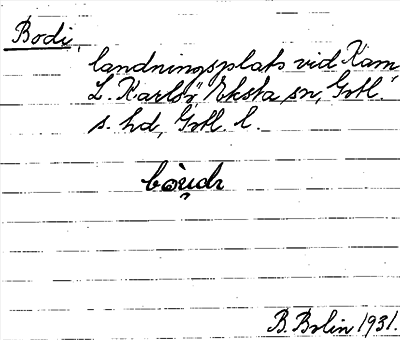 Bild på arkivkortet för arkivposten Bodi