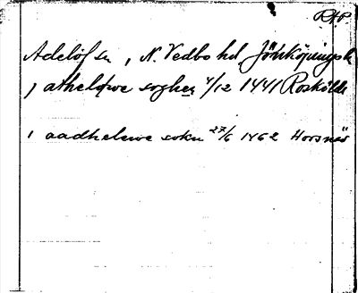 Bild på arkivkortet för arkivposten Adelöf
