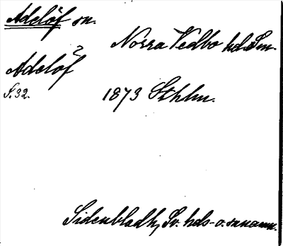 Bild på arkivkortet för arkivposten Adelöf