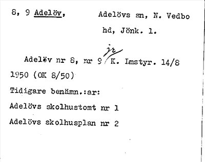 Bild på arkivkortet för arkivposten Adelöv