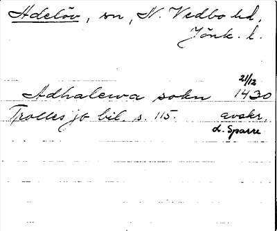 Bild på arkivkortet för arkivposten Adelöv
