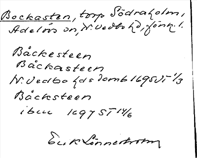 Bild på arkivkortet för arkivposten Bockasten