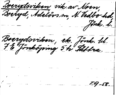 Bild på arkivkortet för arkivposten Boerydsviken