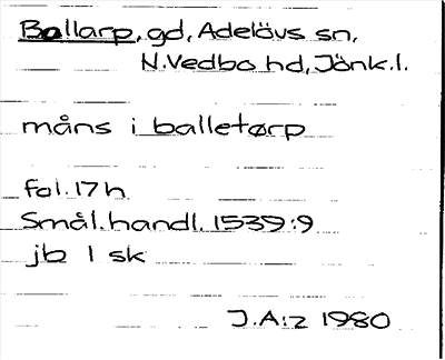 Bild på arkivkortet för arkivposten Bollarp
