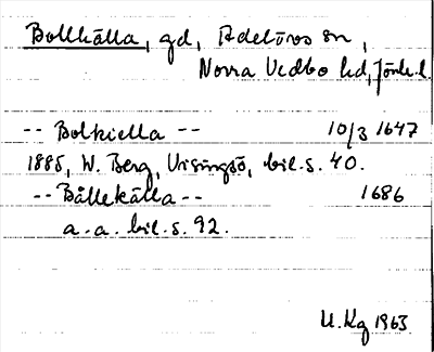 Bild på arkivkortet för arkivposten Bollkälla