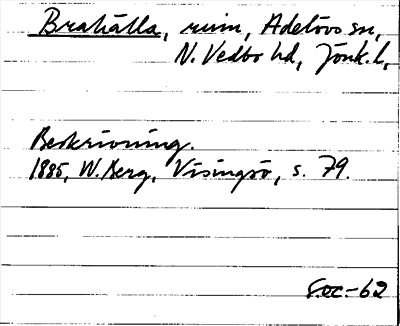Bild på arkivkortet för arkivposten Brahälla