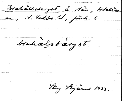 Bild på arkivkortet för arkivposten Brahälleberget