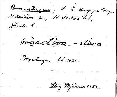 Bild på arkivkortet för arkivposten Broastugan