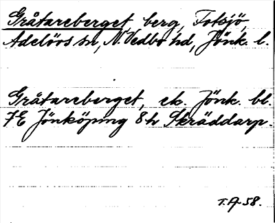 Bild på arkivkortet för arkivposten Gråtareberget