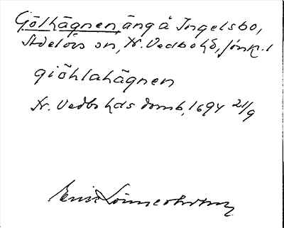 Bild på arkivkortet för arkivposten Gölhägnen