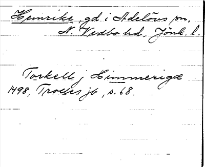 Bild på arkivkortet för arkivposten Hemrike