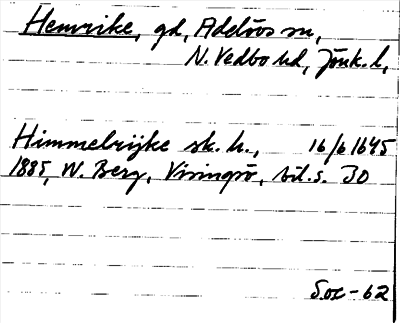 Bild på arkivkortet för arkivposten Hemrike