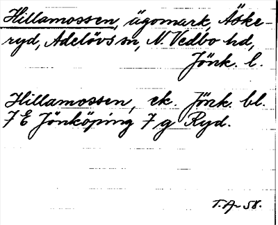 Bild på arkivkortet för arkivposten Hillamossen