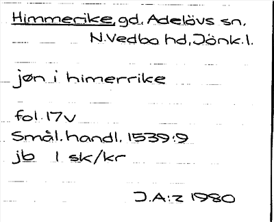 Bild på arkivkortet för arkivposten Himmerike