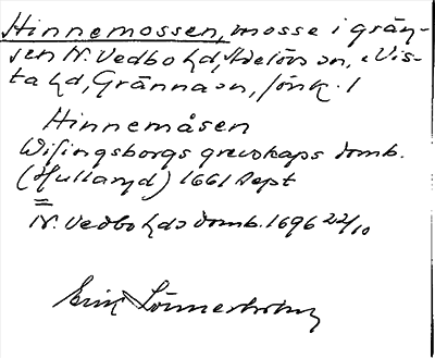 Bild på arkivkortet för arkivposten Hinnemossen