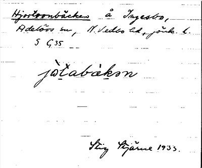 Bild på arkivkortet för arkivposten Hjortronbäcken