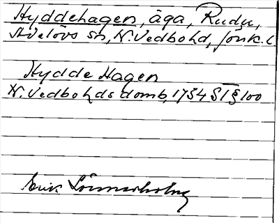 Bild på arkivkortet för arkivposten Hyddehagen