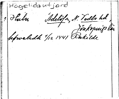 Bild på arkivkortet för arkivposten Högelida utjord