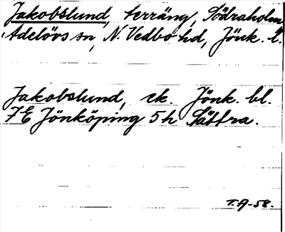 Bild på arkivkortet för arkivposten Jakobslund