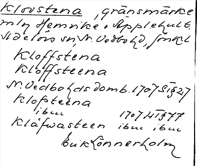Bild på arkivkortet för arkivposten Klovstena