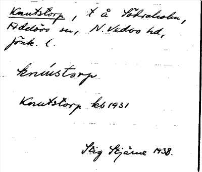 Bild på arkivkortet för arkivposten Knutstorp