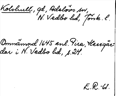 Bild på arkivkortet för arkivposten Kolshult