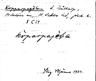 Bild på arkivkortet för arkivposten Kopparpagölen