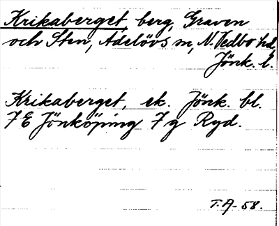 Bild på arkivkortet för arkivposten Krikaberget