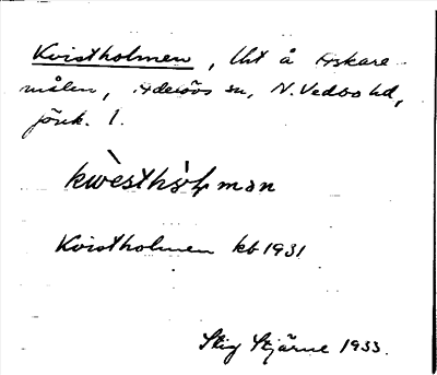Bild på arkivkortet för arkivposten Kvistholmen