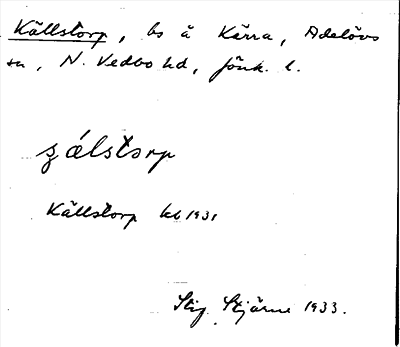 Bild på arkivkortet för arkivposten Källstorp