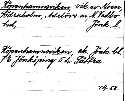 Bild på arkivkortet för arkivposten Köpenhamnsviken