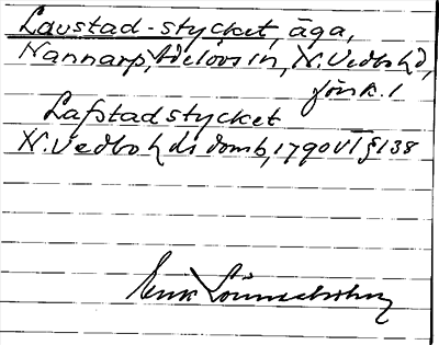 Bild på arkivkortet för arkivposten Lavstad-stycket