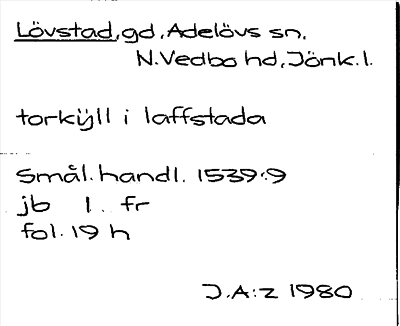 Bild på arkivkortet för arkivposten Lövstad