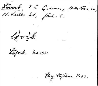 Bild på arkivkortet för arkivposten Lövvik